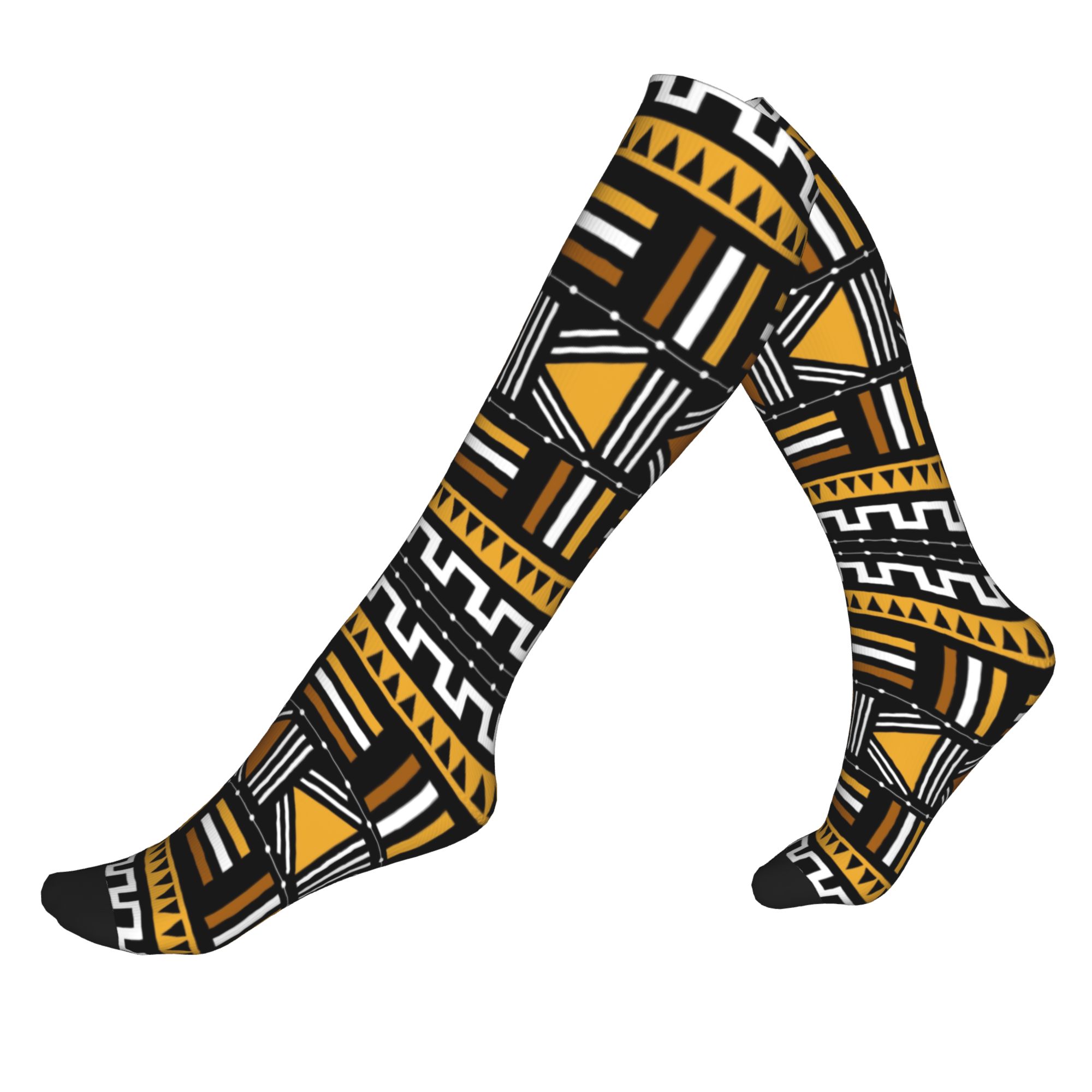 Ethnic Fashion For Men - Traditionelle afrikanische ethnische Tribal-Ankara-Socken mit geometrischem
