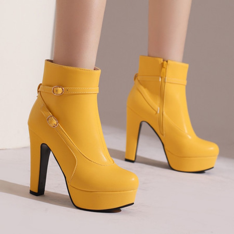 Winter Ethnic Fashion For Women - Mode Plattform Stiefel Frauen Sexy Nieten