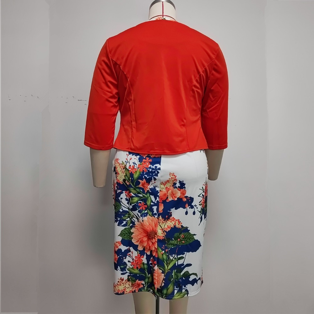 Ethnic Fashion Pakistan - Damen Langarm-Set mit Aufdruck: Modisches Herbst-Winter-Outfit