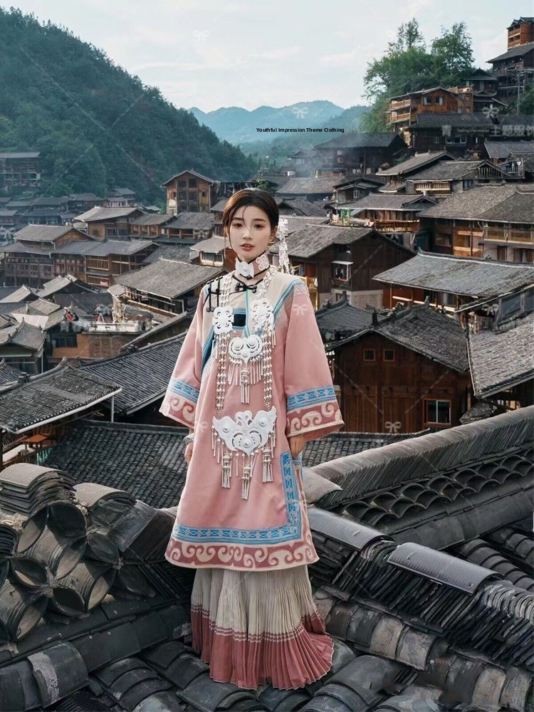 Ethnic Fashion Studio - Rosa Kleidung im Ethno-Stil für Mädchen,