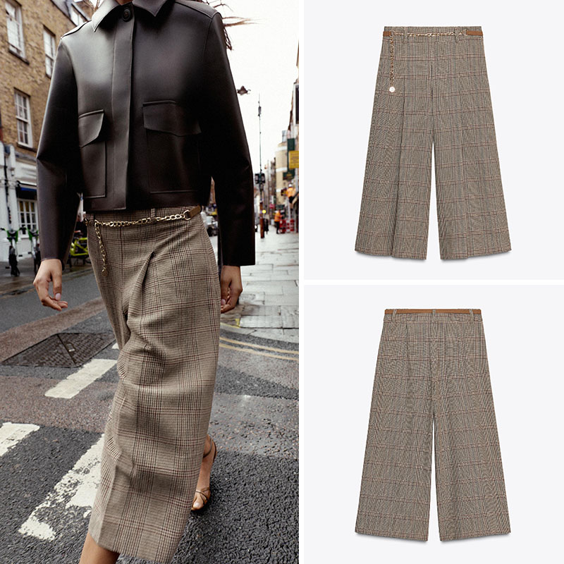 Ethnic Clothing & Online Fashion Store Khaadi Us - Hohe Taille, locker, kariert, lang, lässig,
