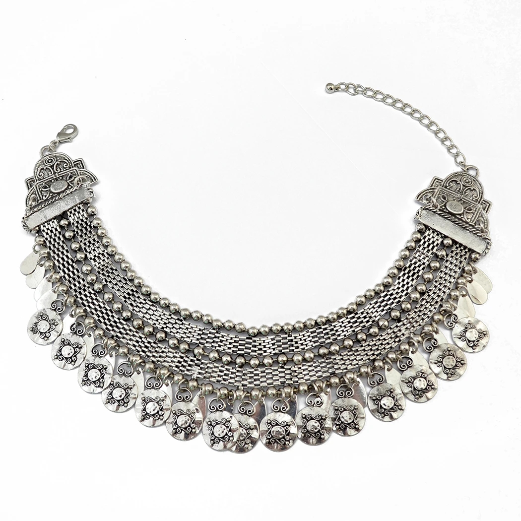 Ethnic Fashion Pakistan - Pakistan Türkische Ethnische Münze Choker Halskette