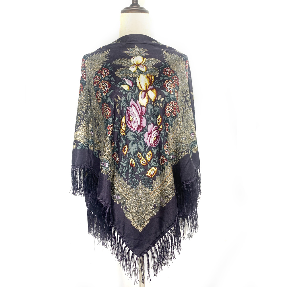 Winter Ethnic Fashion For Women - 130*130cm ethnischen Stil russischen quadratischen Schal