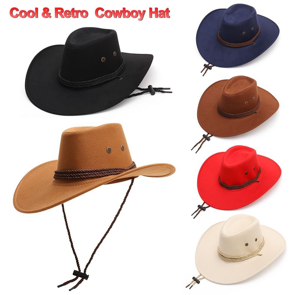 Winter Ethnic Fashion For Women - Modischer Western-Cowboyhut im Ethno-Stil mit Breiter