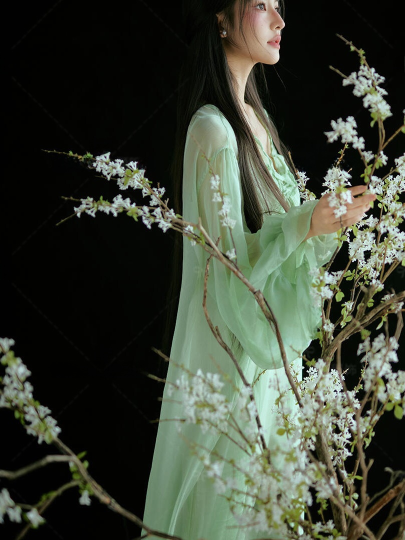 Grünes Kleid im chinesischen S – Ethnic Fashion Studio Bewertung und Preis