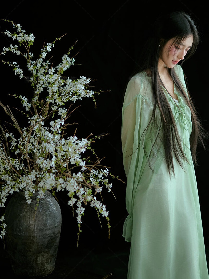 Grünes Kleid im chinesischen S – Ethnic Fashion Studio Bewertung und Preis