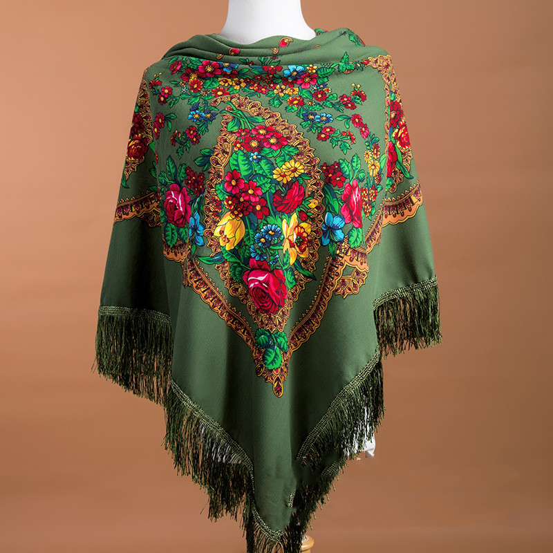 135*135cm Russische Schal Ethn – Winter Ethnic Fashion For Women Bewertung und Preis
