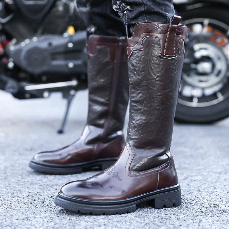 Männer Mid-kalb Stiefel Hohe Q – Ethnic Fashion For Men Bewertung und Preis
