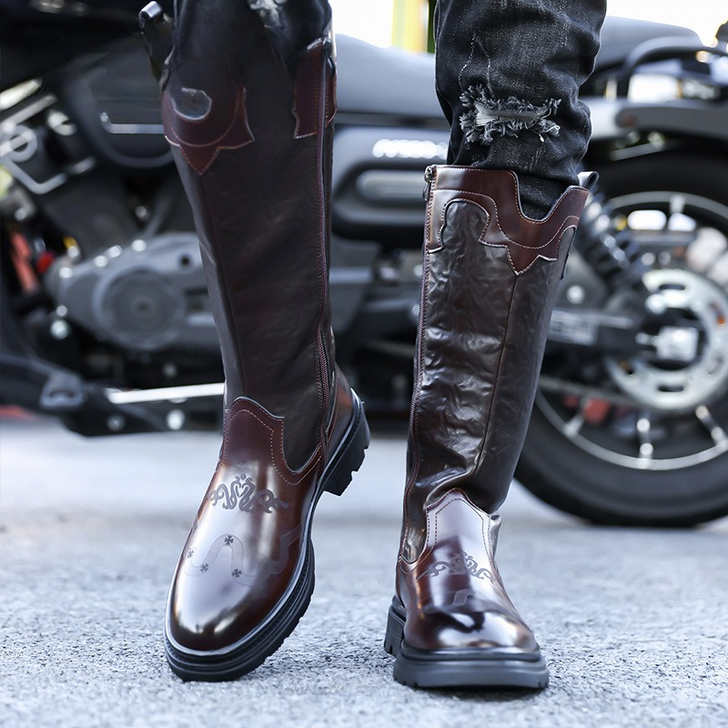 Männer Mid-kalb Stiefel Hohe Q – Ethnic Fashion For Men Bewertung und Preis