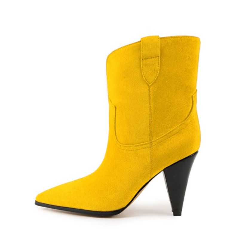Bicolor Spike Heels Pull On Fa – Winter Ethnic Fashion For Women Bewertung und Preis