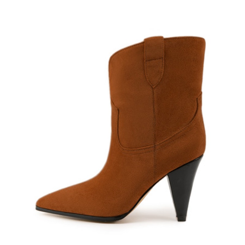 Bicolor Spike Heels Pull On Fa – Winter Ethnic Fashion For Women Bewertung und Preis